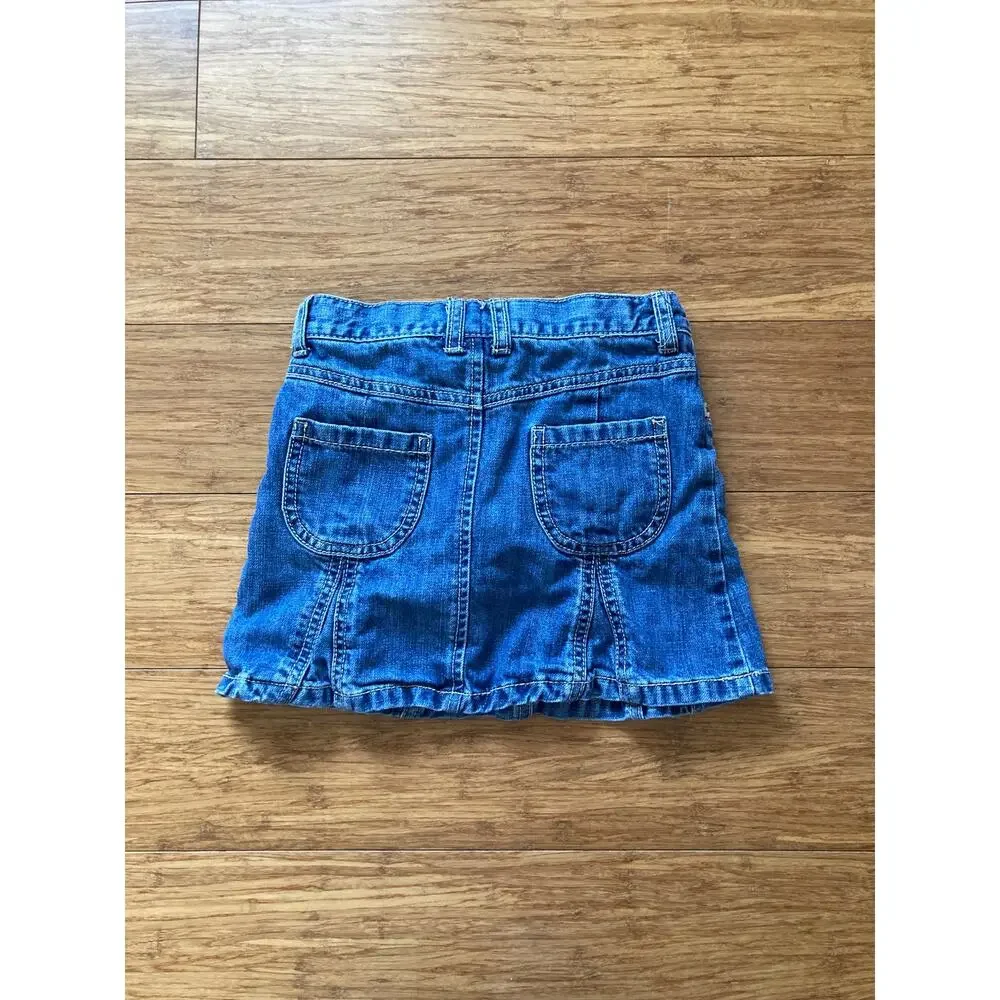 Gymboree Denim Mini Skirt With Built In Shorts, Size 6